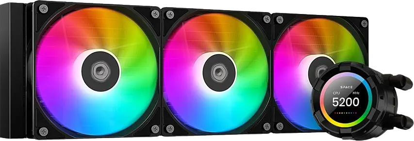 Водяне охолодження ID-Cooling Space LCD SL360 XE ARGB Black (SL360 XE) - фото 3