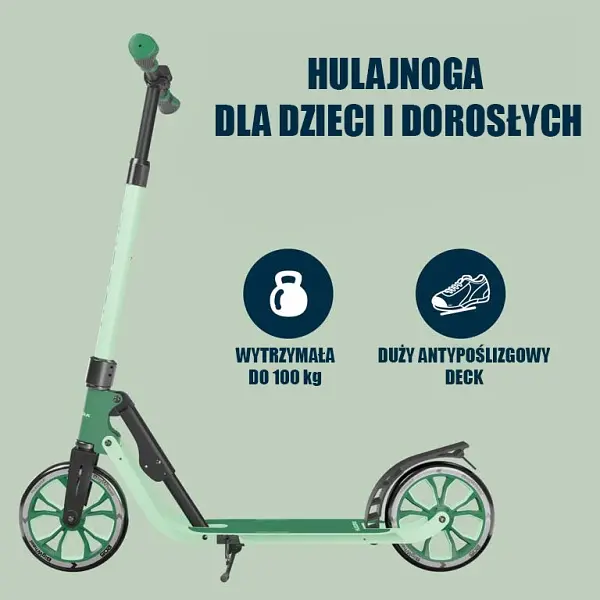 Самокат Hudora Bigwheel Advanced 205 Black-Green (14151) - фото 4