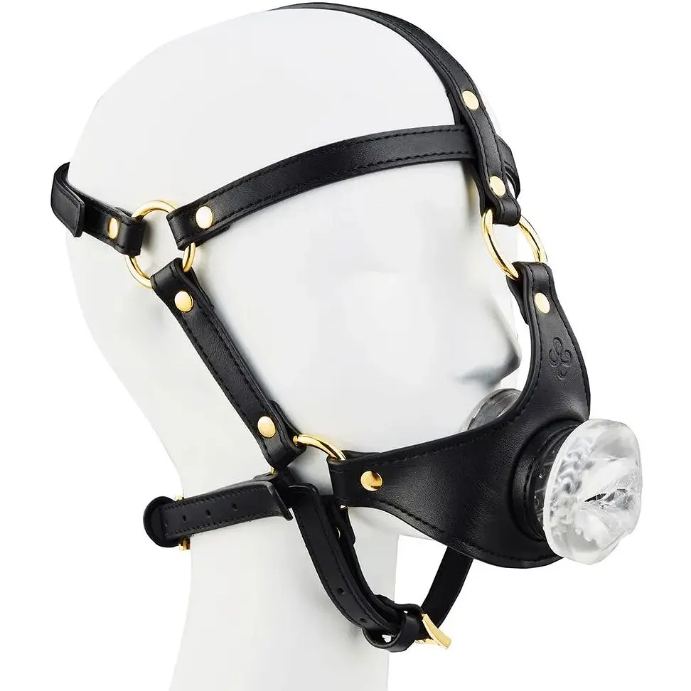Маска-збруя для орального сексу Lockink Sevanda Blowjob Head Harness - фото 3