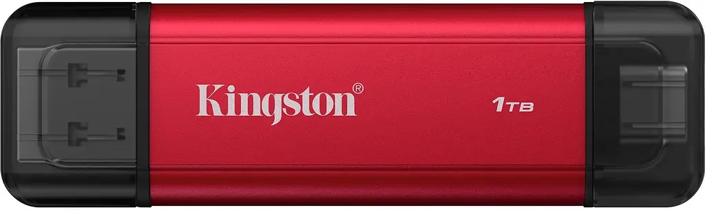 Портативний SSD Kingston 1TB USB 3.2 Gen 2 Dual USB-A R1050/W950MB/s - фото 2