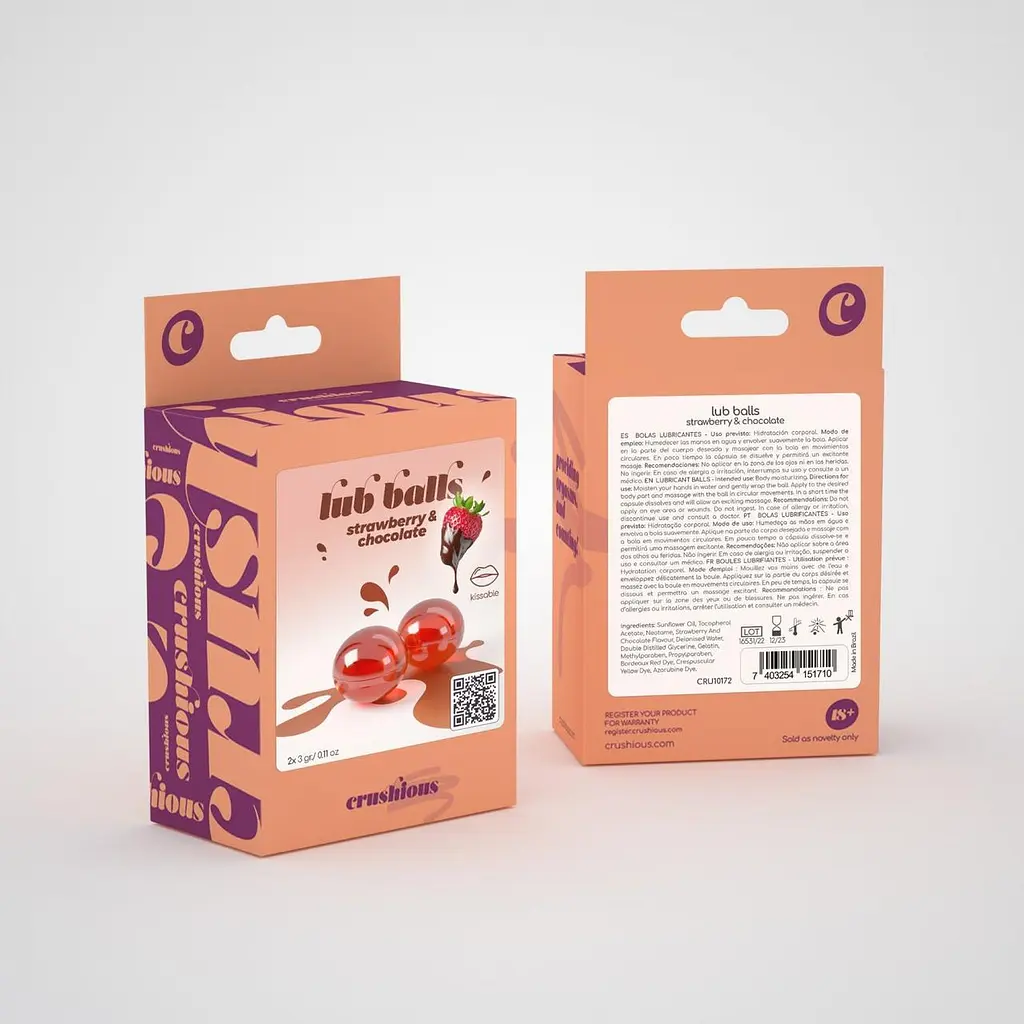 Вибухові кульки зі смаком полуниці та шоколаду Crushious Balls lub strawberry&chocolate - фото 3