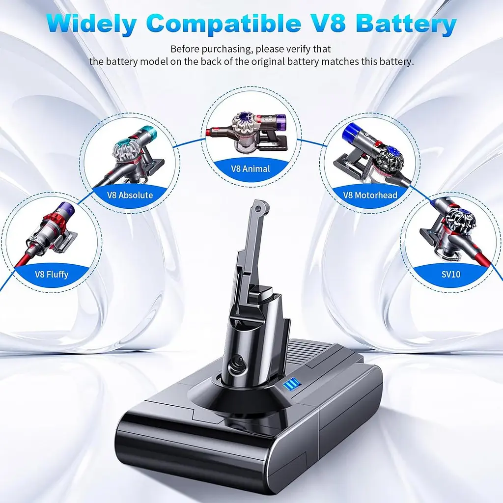 Акумулятор 7000 мА·год для пилососа Dyson V8 із 5 фільтрами - фото 3