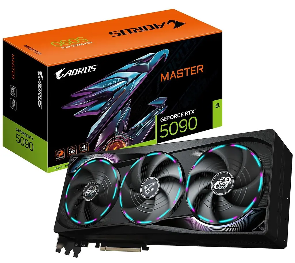 Відеокарта GIGABYTE RTX 5090 32GB AORUS MASTER (GV-N5090AORUS M-32GD) (GDDR7, 512 bit, PCI-E v5.0 x16) - фото 10