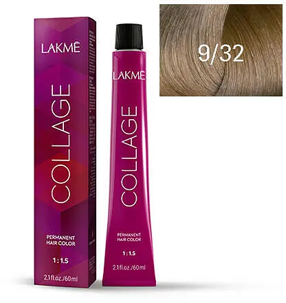 Перманентная краска для волос Lakme Collage Creme Hair Color оттенок 9/32 (светлый золотисто-фиолетовый блондин) 60 мл - фото 2