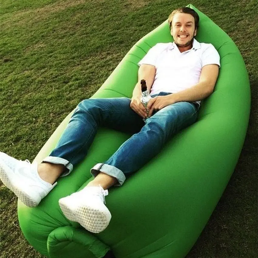 Диван надувний з подушкою лежак крісло 150х70см подушка 70х30см UKC AIR Sofa 4 зелений - фото 5
