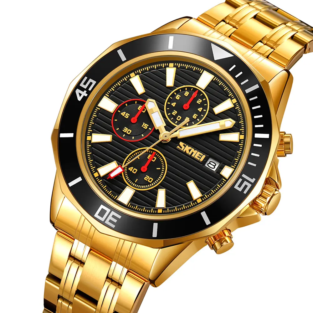 Наручний годинник чоловічий 9335GDBK Gold-Black Skmei acs0030902 - фото 2