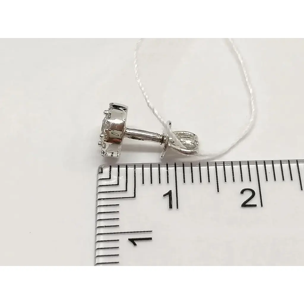 Золотые серьги-пуссеты Favoritum с фианитами. 211358_2Б - фото 3