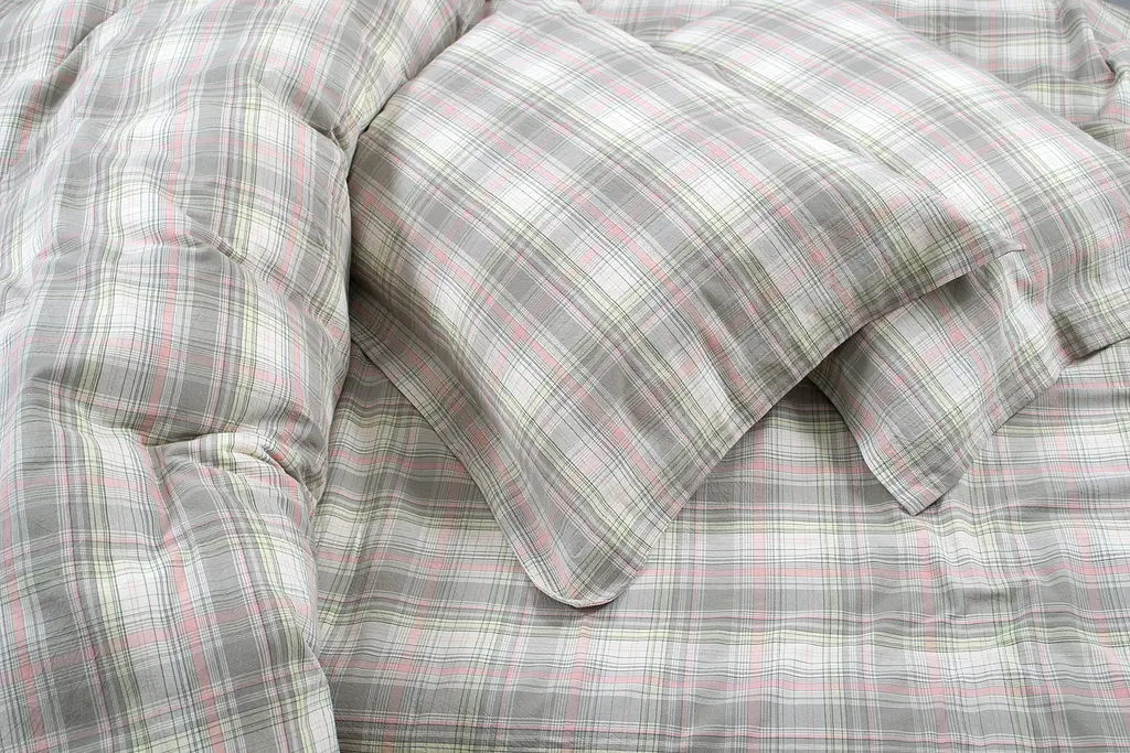 Постельное белье Lotus Home - Checked Madras серый евро - фото 3