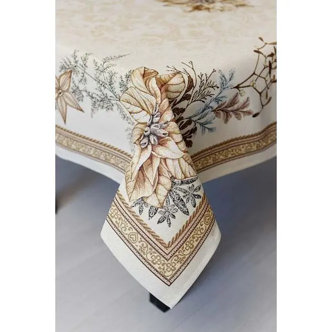 Скатерть Прованс Золотой праздник гобелен 135х260 см (36321) - фото 5