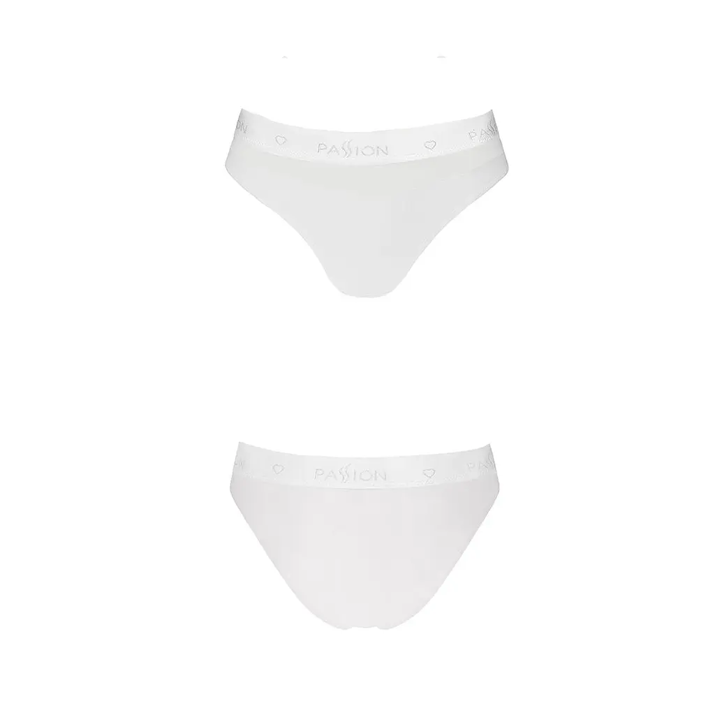 Трусики з прозорою вставкою Passion PS006 PANTIES M, white - фото 4