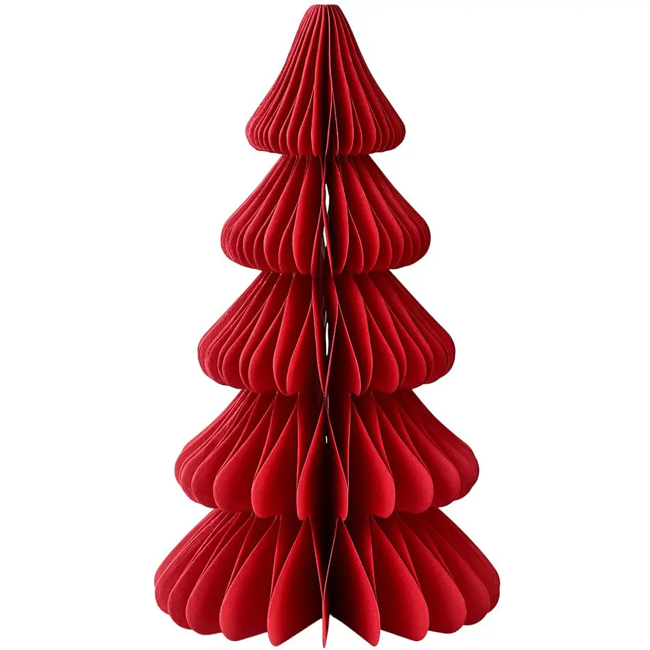 Ялинка декоративна паперова МВМ My home 250х140 мм S темно-червона (DH-NY-92 S DARK RED)