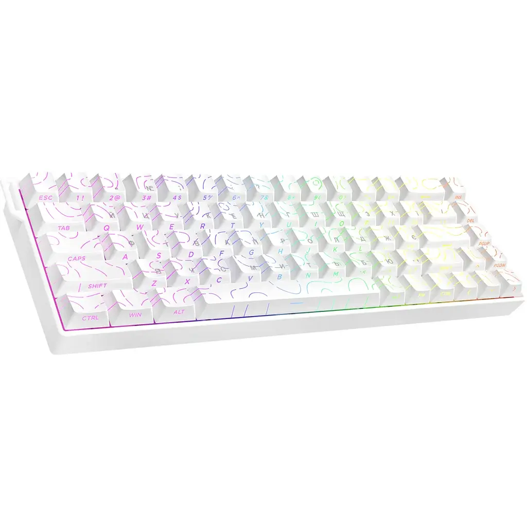 Клавіатура Ajazz AK680 V2 Ice Island Magnetic Switch USB UA White (AK680-V2-I-S-W) - фото 2