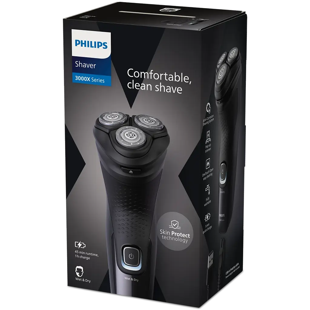 Электробритва Philips Series 3000X черная (X3051/00) - фото 3