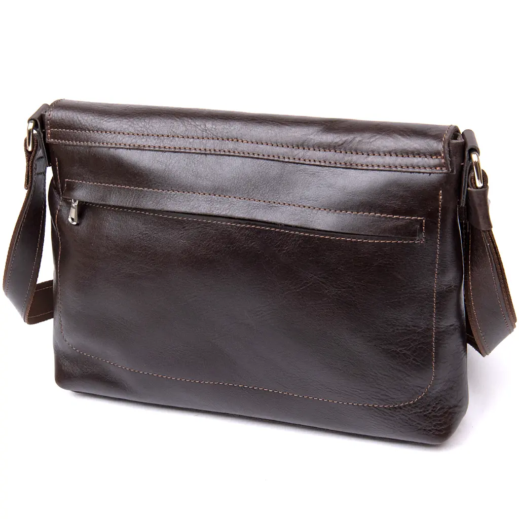 Кожаная мужская сумка GRANDE PELLE 30х23х6 см sum0015573 - фото 2