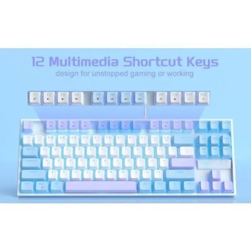 Клавіатура MageGee MK-STAR Red Switch (6971969721371-UA) Blue/White - фото 2