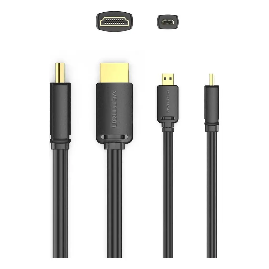 Кабель мультимедийный HDMI M to HDMI micro M 3.0m V2.0 4K 60Hz VENTION (AGIBI) - фото 4
