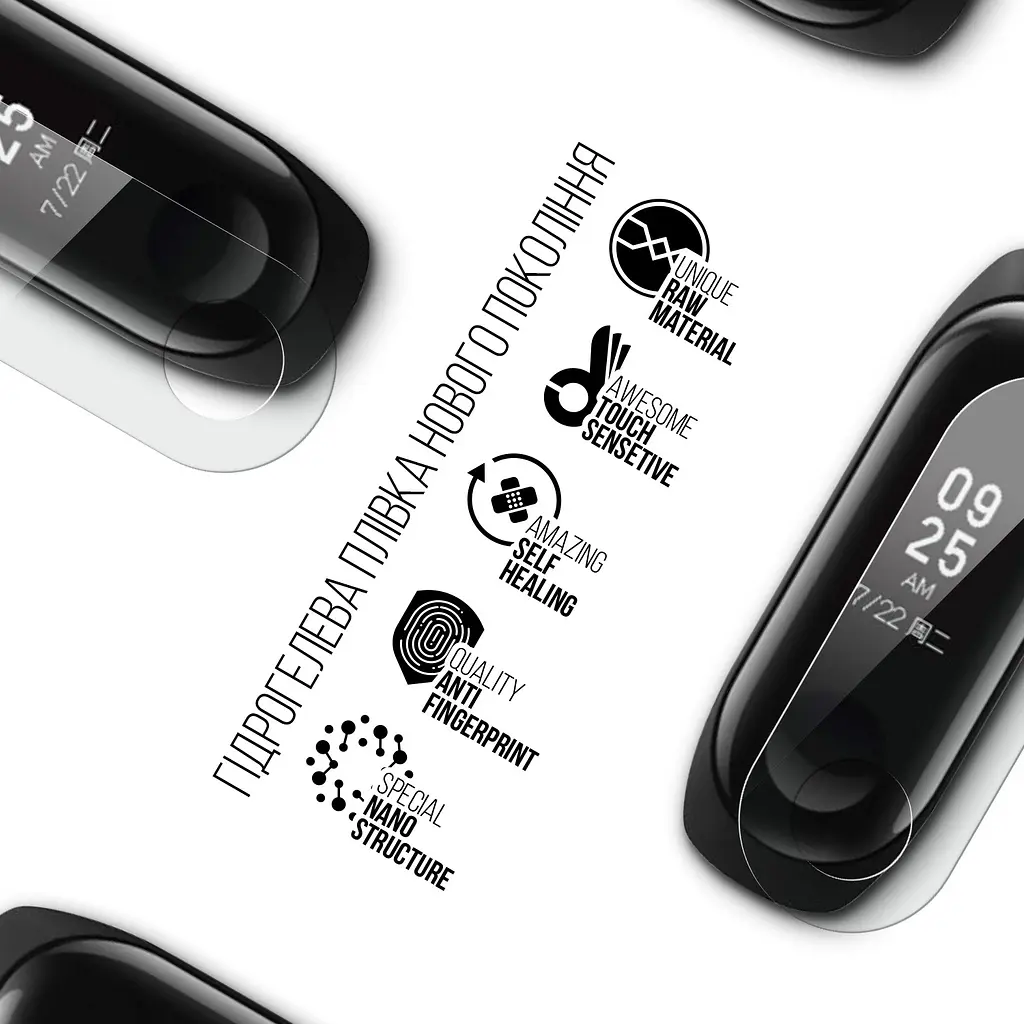 Гідрогелева плівка на годинники ArmorStandart Xiaomi Mi Band 3/4 захисна плівка для смарт годинників прозора (ARM57736) - фото 2