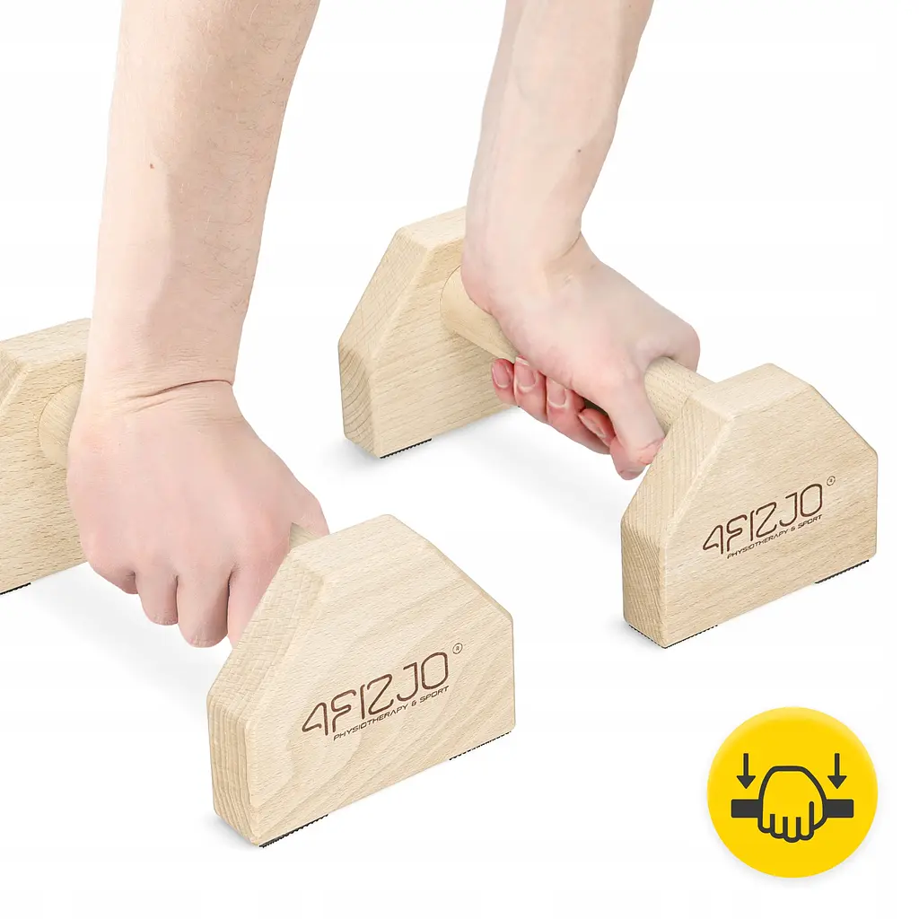 Упори для віджимань (паралетси) 4FIZJO 25 см дерев'яні (P-5905973407021) - фото 7