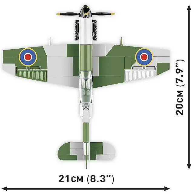 Конструктор детский самолет Spitfire Mk. XVI Bubbletop COBI 5865 - фото 7