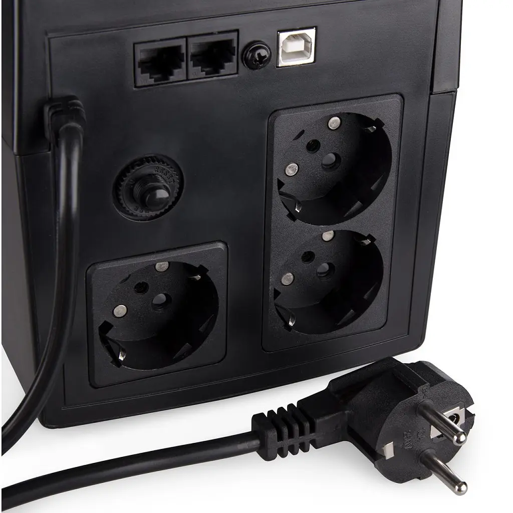 Пристрій безперебійного живлення Vinga LED 1200VA plastic case with USB (VPE-1200PU) - фото 10