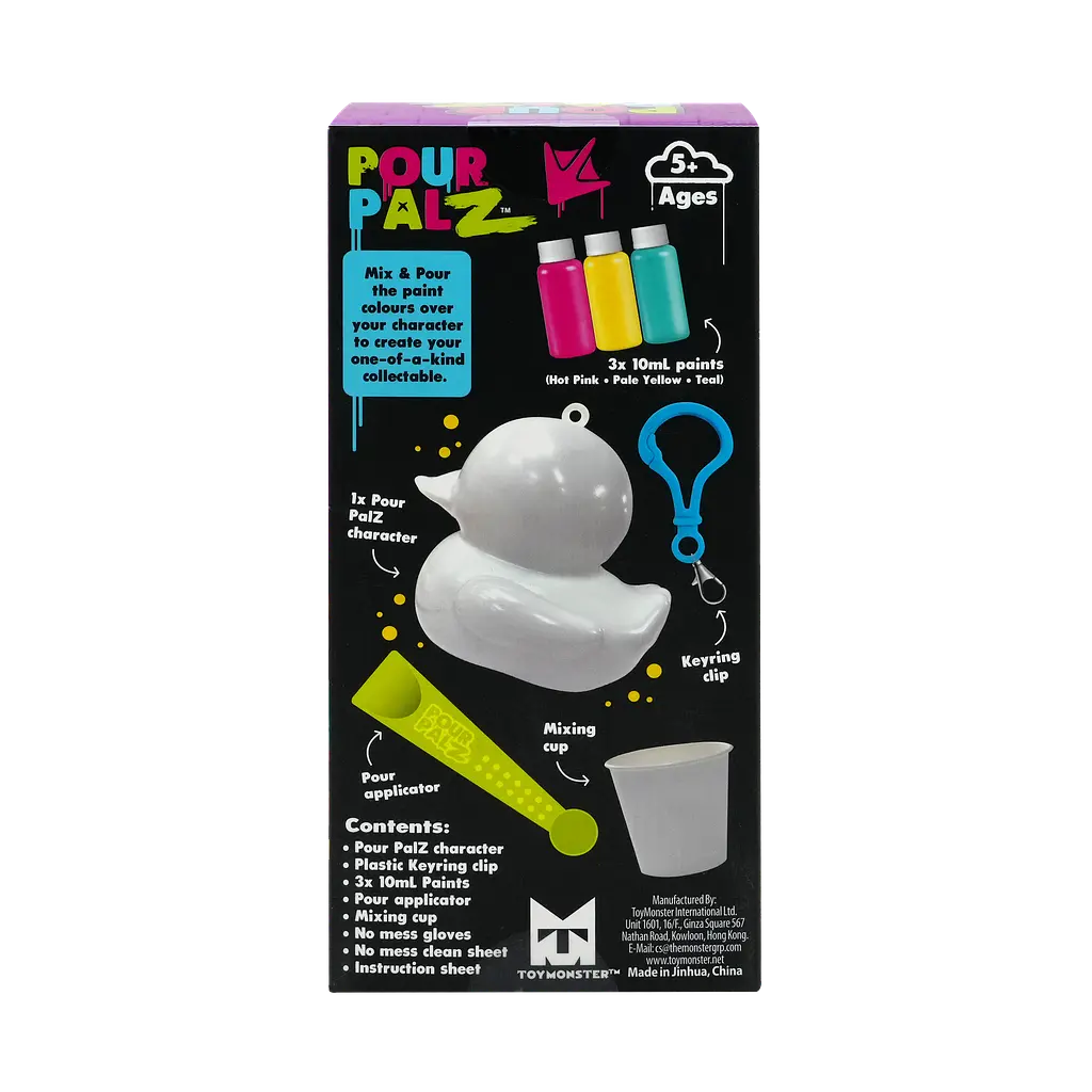 Pour Palz Набір для творчості Флюїд Арт - Брелок Каченя ToyMonster Art.GS-G26262 - фото 7