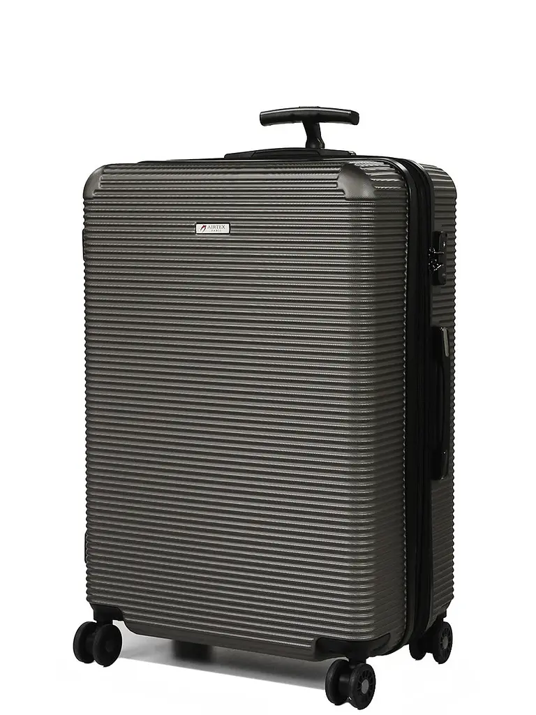 Валіза дорожній гігант (XL) полікарбонат Airtex 968 110л 75х50х30 см Темно-сірий (Dark grey)