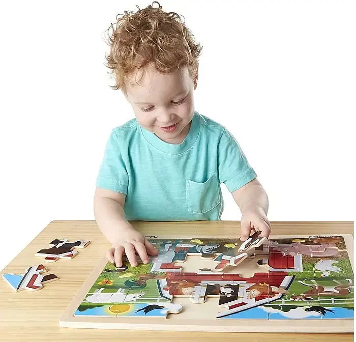 Дерев'яний пазл в рамці Melissa&Doug Ферма, 24 елемента (MD19061) - фото 2