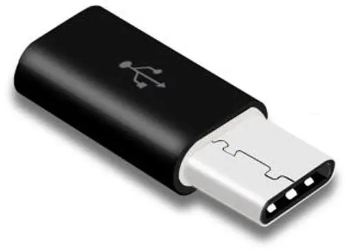 Переходник Hoozo MicroUSB на Type-C - Black - фото 2