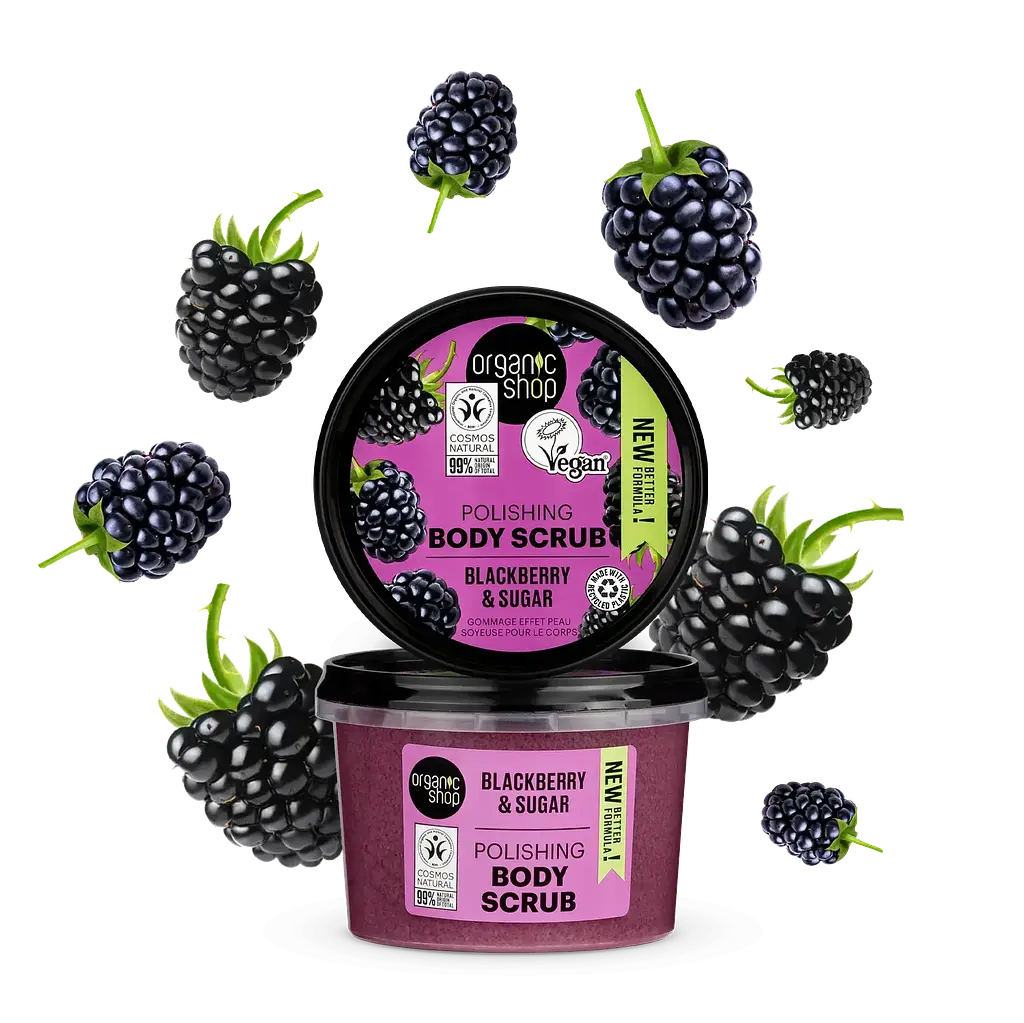 Скраб для тіла Поліруючий Ожина Organic Shop 250 мл - фото 1