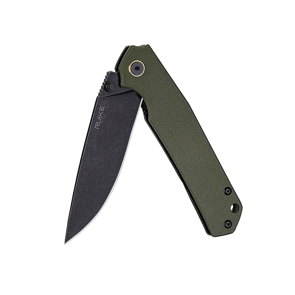 Нож складной туристический Ruike P801-G 14C28N G10 86 мм зеленый - фото 7