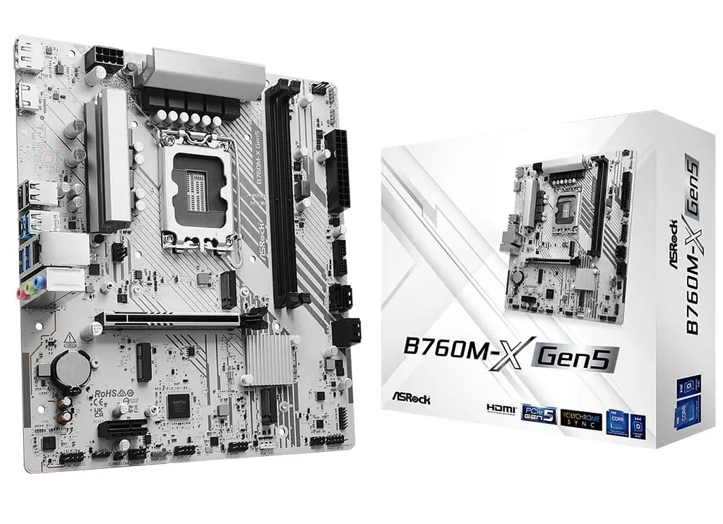 Материнська плата AsRock B760M-X GEN5 (B760M-X GEN5) (Socket 1700, Intel B760, Micro-ATX) - фото 5