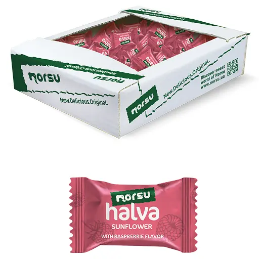 Халва подсолнечная Norsu с ароматом малины 1.1 кг - фото 2