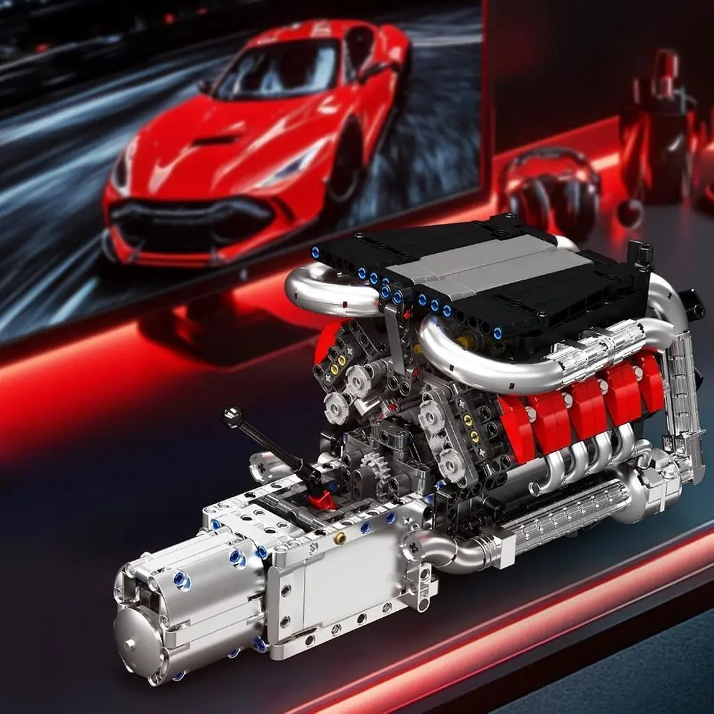 Конструктор Mould King Mking Двигатель и коробка передач MB V8 (10203) [161049] - фото 5