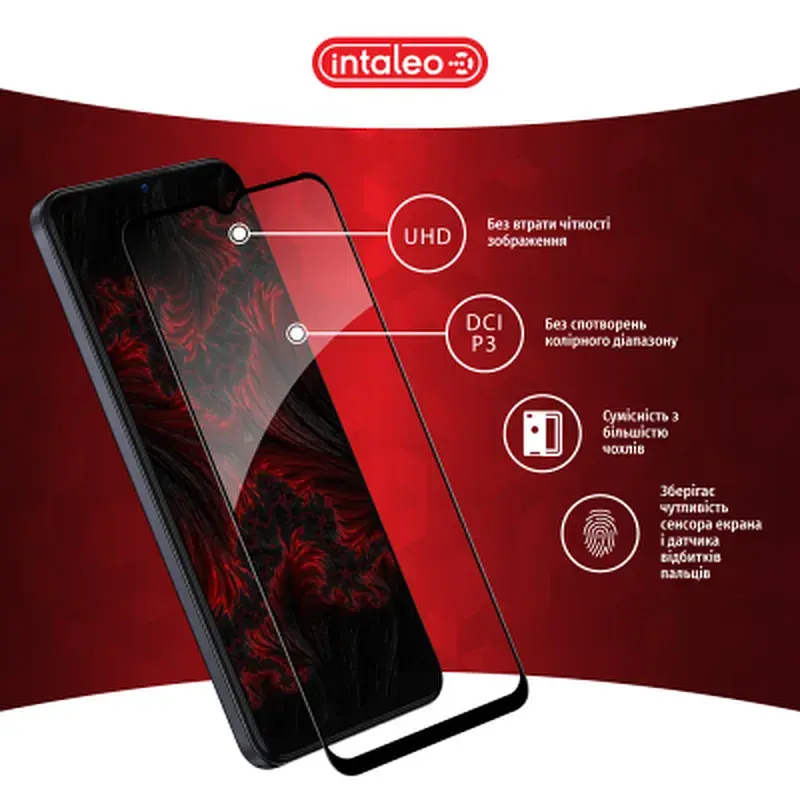Скло захисне Intaleo Full Glue Tecno Spark 9 Pro Black (1283126547331) - фото 4