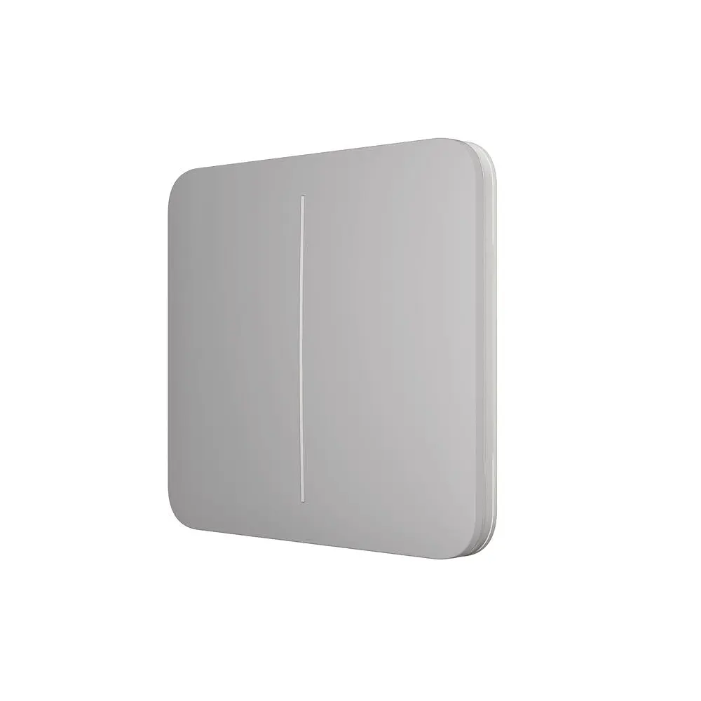 Розумний двоклавішний прохідний вимикач Ajax LightSwitch (2-gang/2-way) Jeweller (fog/димний) (26-00407) - фото 3