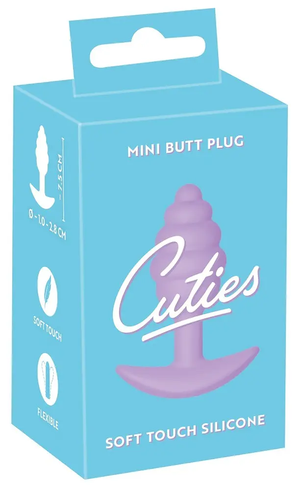 Анальная пробка Cuties Mini Butt Plug 7.5 см (фиолетовый) - фото 7