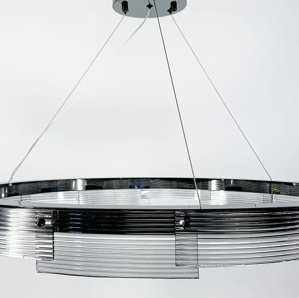 Подвесная люстра в корпусе черный хром Line.F Диаметр 80см - фото 5