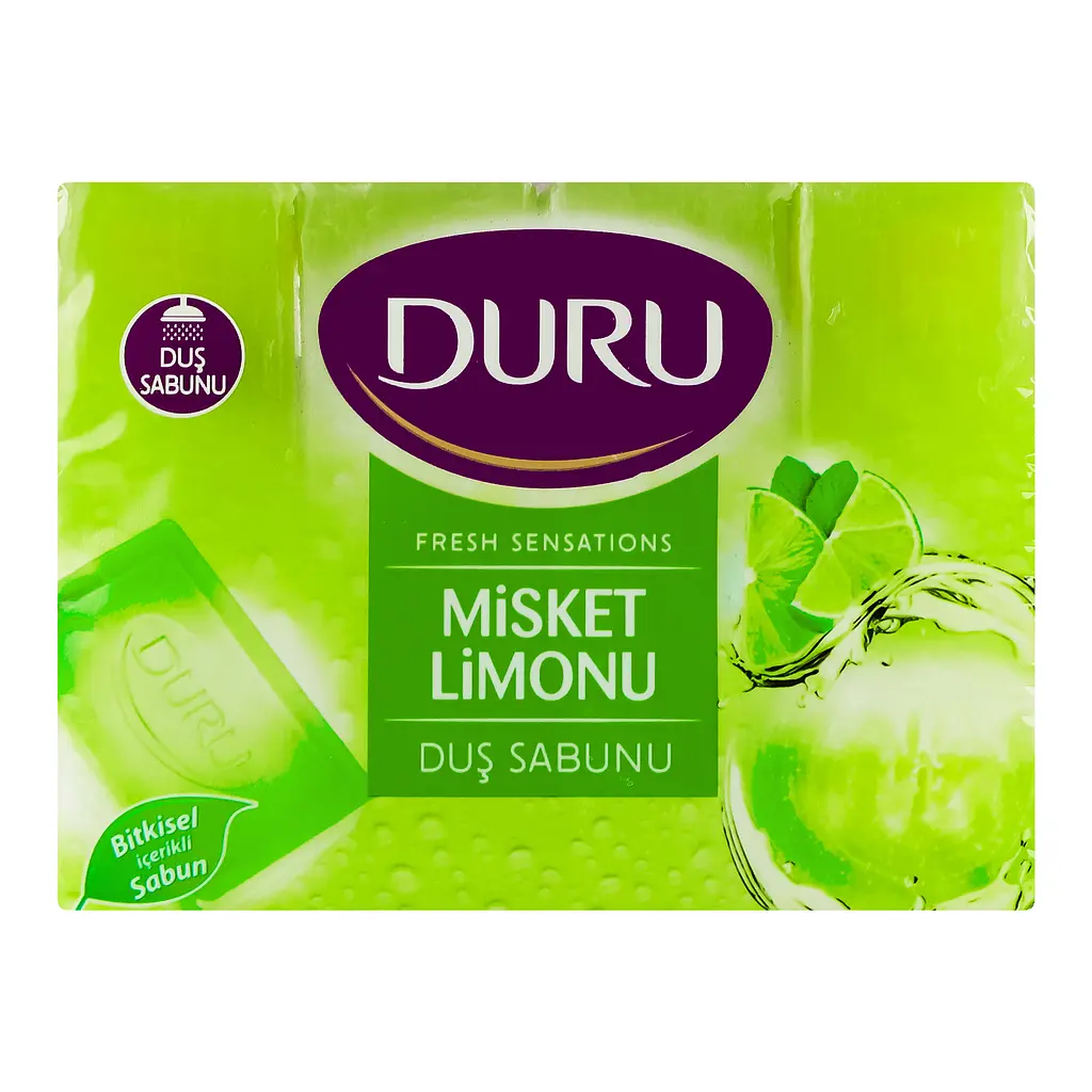 Туалетное мыло для душа Duru Fresh Sensations Сочный лайм, 600 г (4 х 150 г) - фото 3