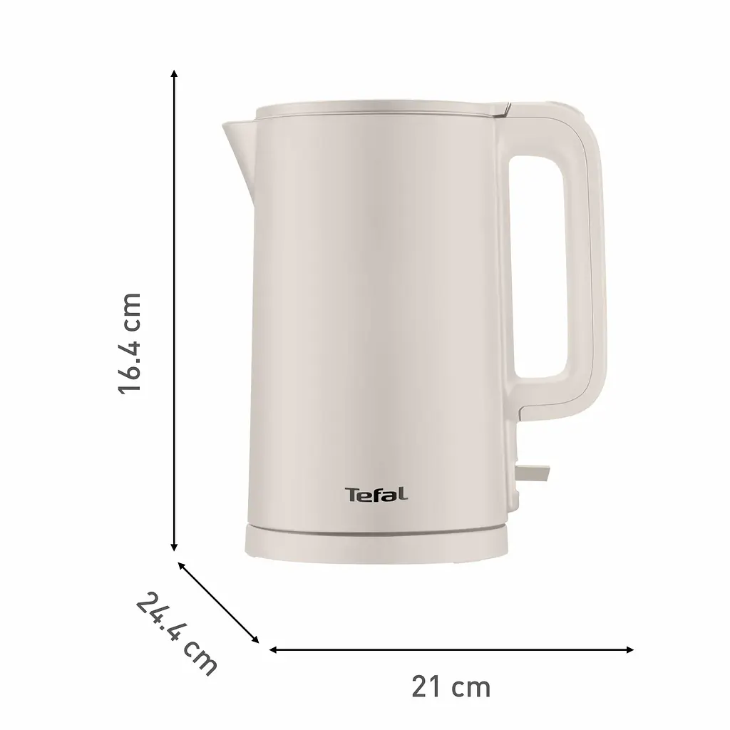Электрочайник Tefal Thermo Protect 1.5 л пластик нержавеющая сталь бежевый kuh0015410 - фото 5