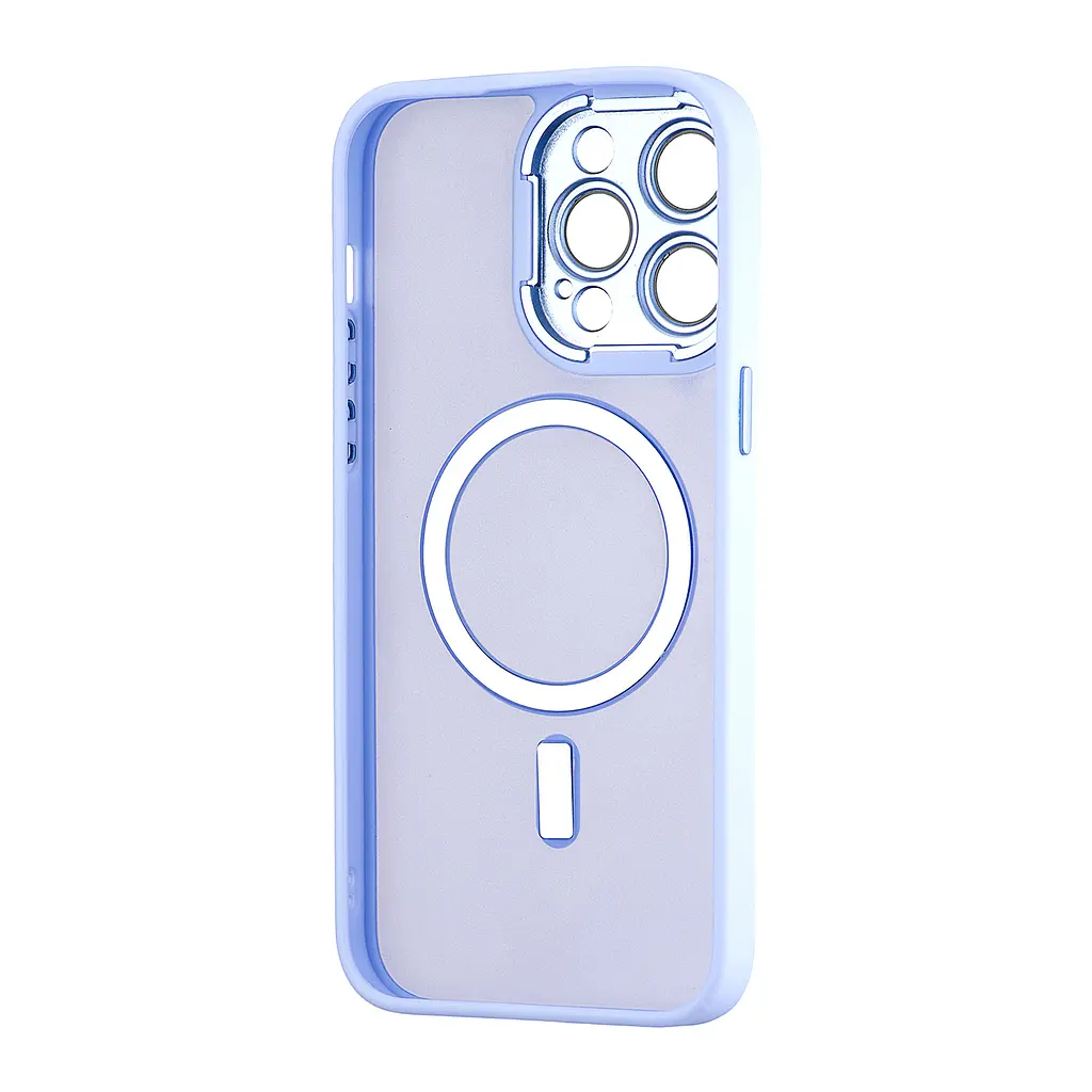 Чохол Silicone Matte Case Protected Camera with MagSafe iPhone 14 Pro Max Lilac - фото 3