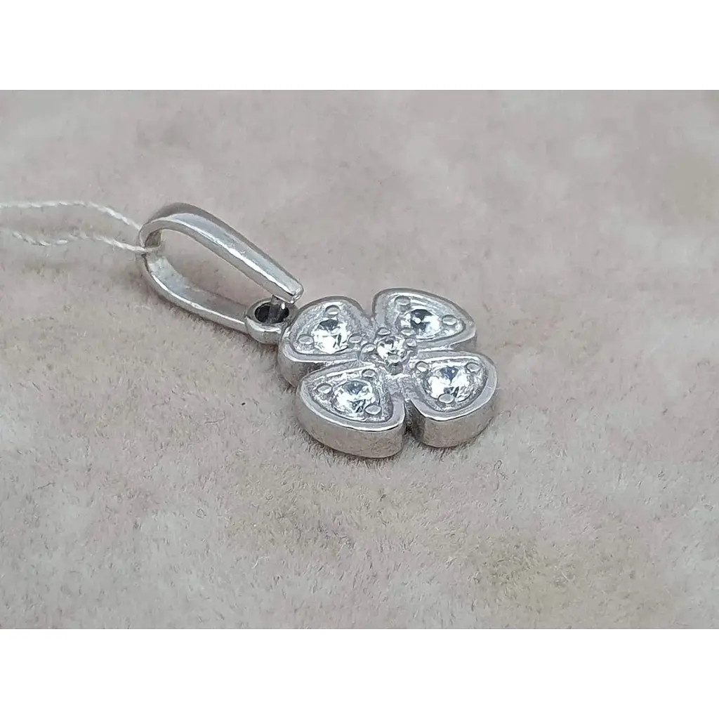 Срібна підвіска Лазурит з фіанітами. 39101р - фото 2