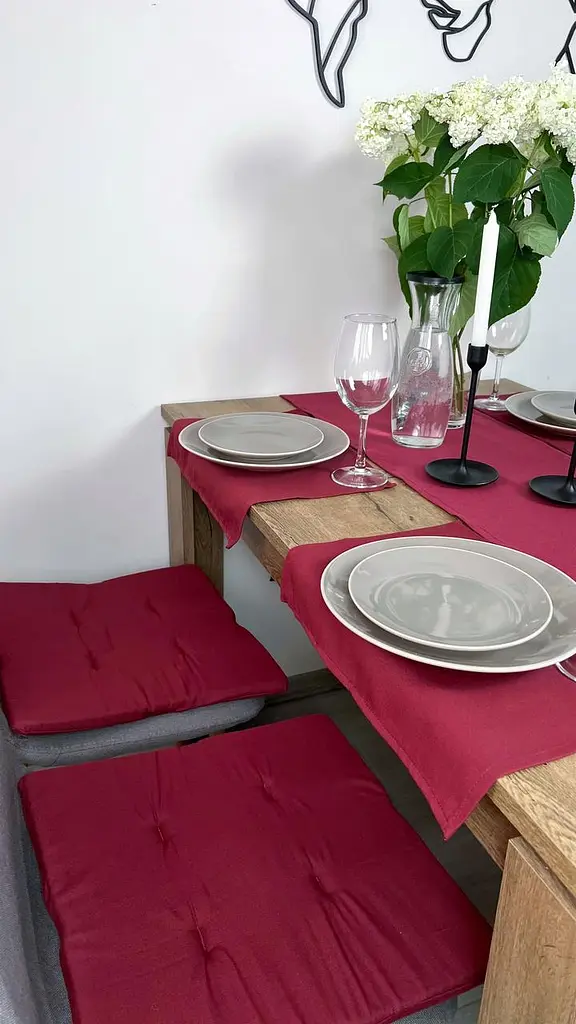 Комплект Дорожка водоотталкивающая Бордовый однотон 200х40 см 4 шт. - фото 2