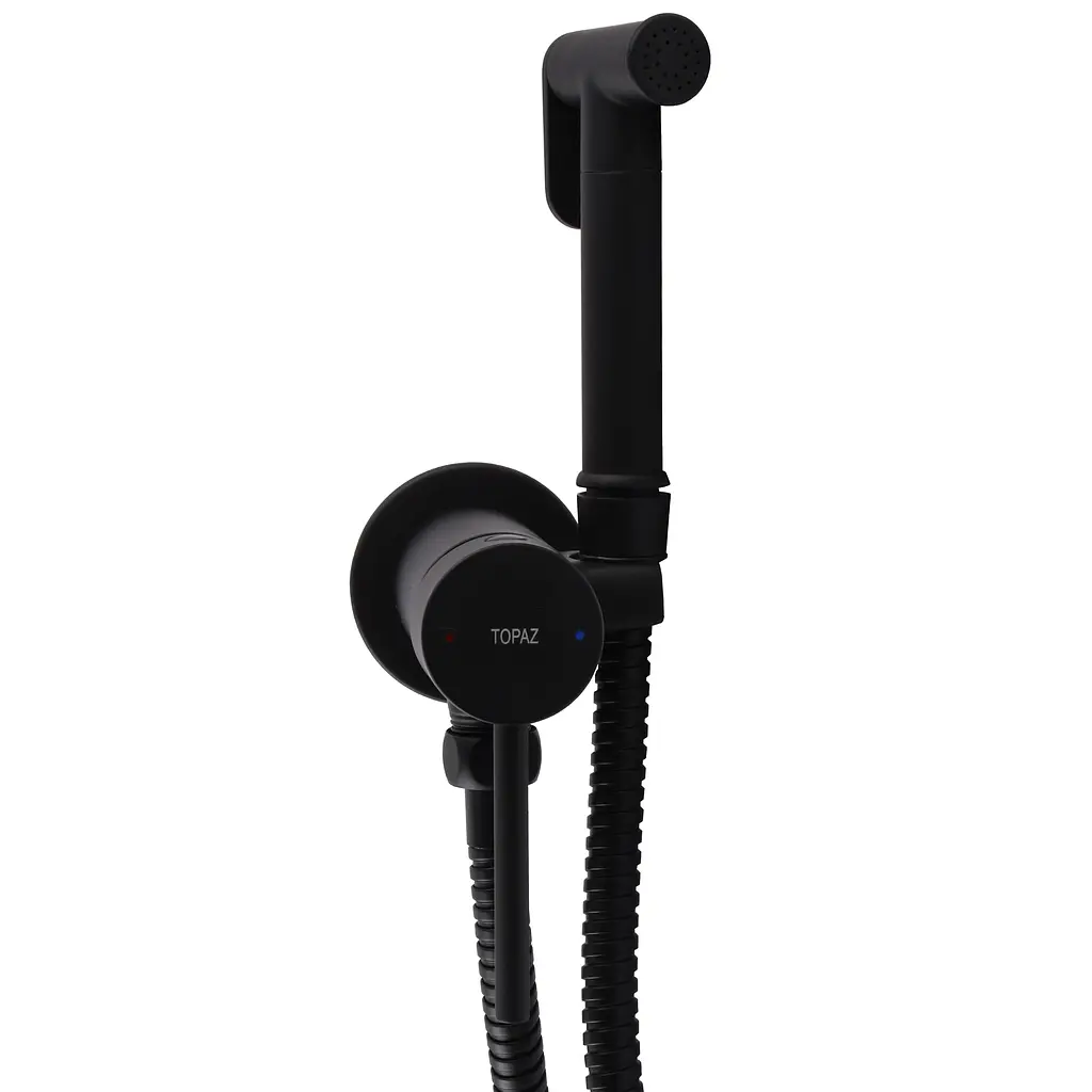 Змішувач гігієнічний TOPAZ LOFT TLF 32106-H39-BL латунний з душовим шлангом для ванної та туалету - фото 2