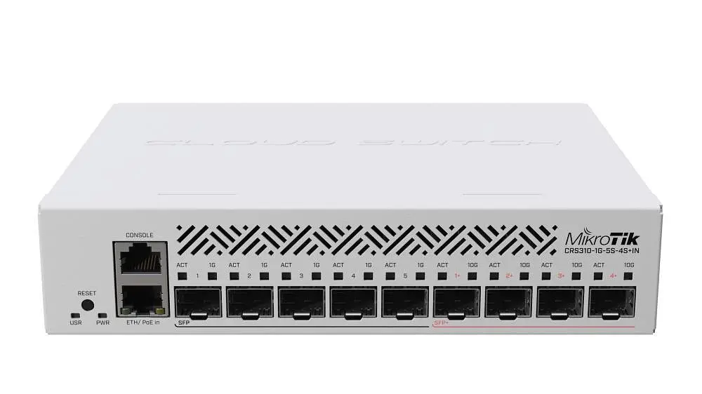 Мережевий комутатор Ethernet з функцією маршрутизації 9PORT CRS310-1G-5S-4S+IN MIKROTIK - фото 3