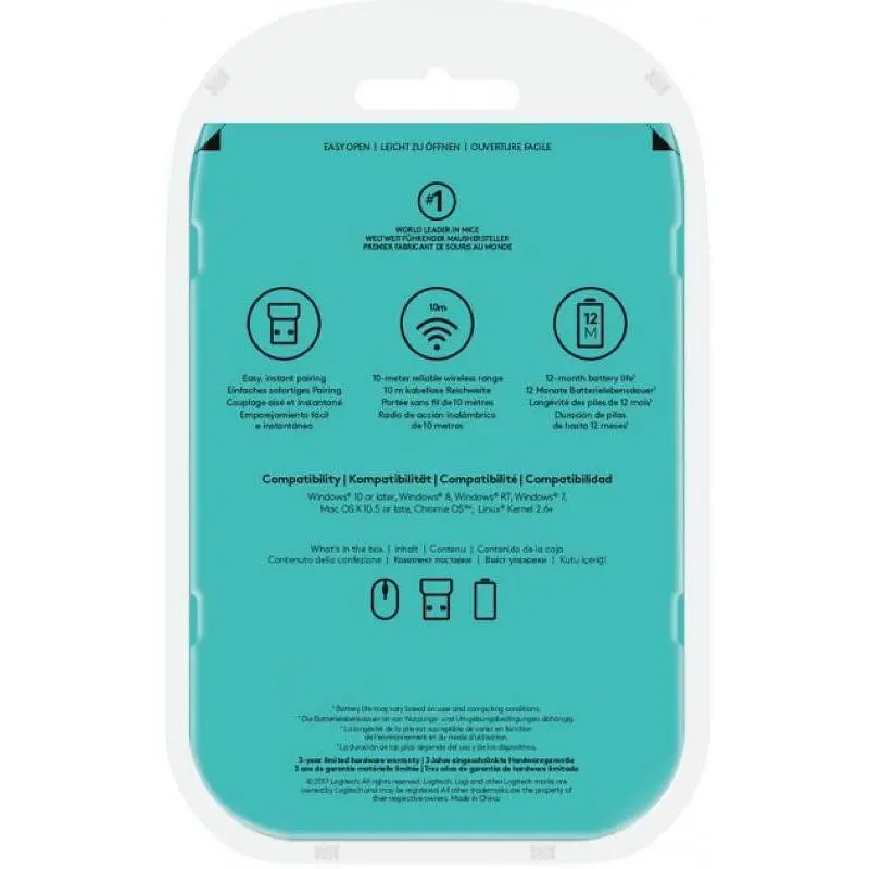 Миша LOGITECH Wireless Mouse M185 SWIFT GREY (910-002238) - фото 5