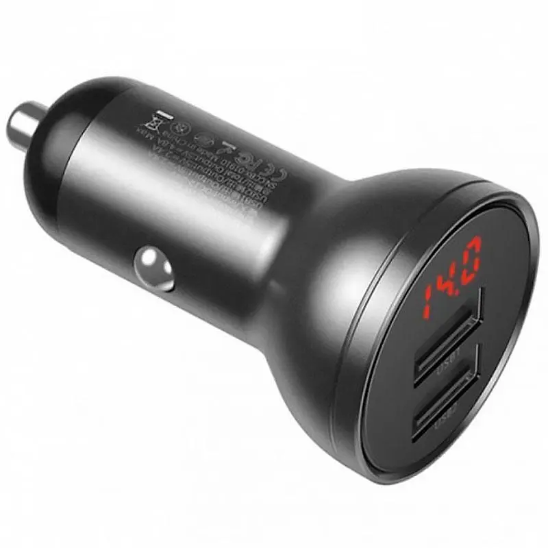 Автомобильное зарядное устройство Baseus 2USB + Cable Type-C TZCCBX-C0G Black - фото 4