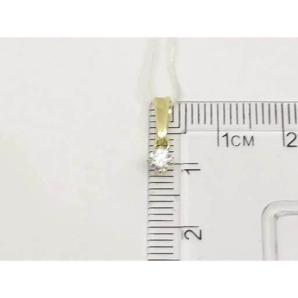 Золотая подвеска Столичная Ювелирная Фабрика с фианитом. 440338Ж - фото 3