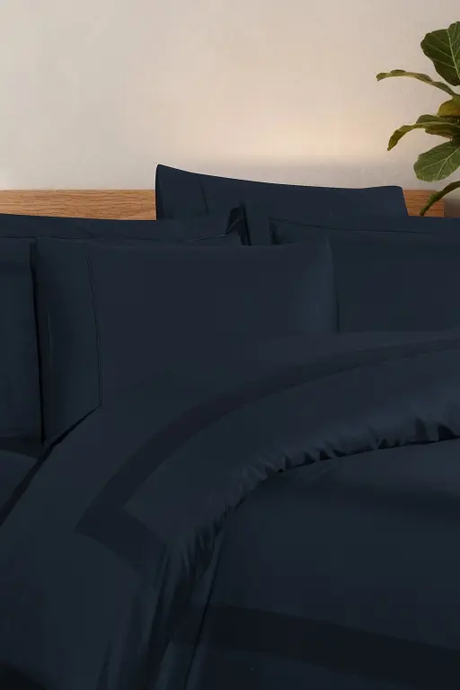 Постільна білизна Mona Montova Navy Blue Сатин Делюкс La Romano pbe0051965 - фото 3