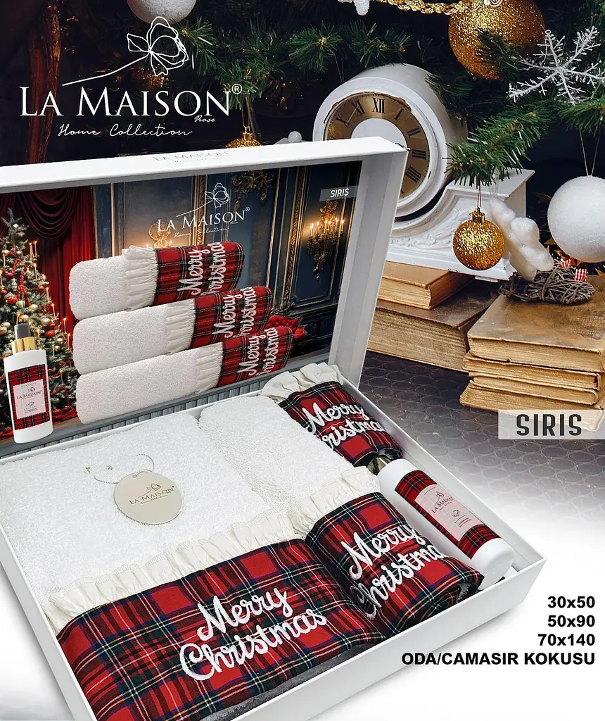 Подарочный набор полотенец с духами La Maison 30х50см + 50х90см + 70х140см pbe0049543 - фото 2