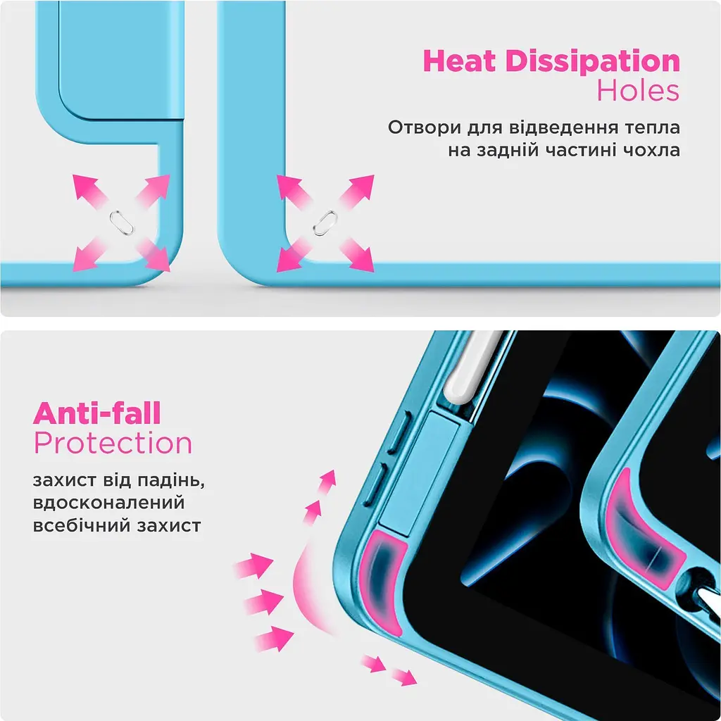Чохол ArmorStandart Y-Type PEN для Apple iPad Air 10.9` (2020-2022)/Air 11` (2024-2026)/Pro 11` (2020-2022) Blue (ARM77525) [142396] - фото 6